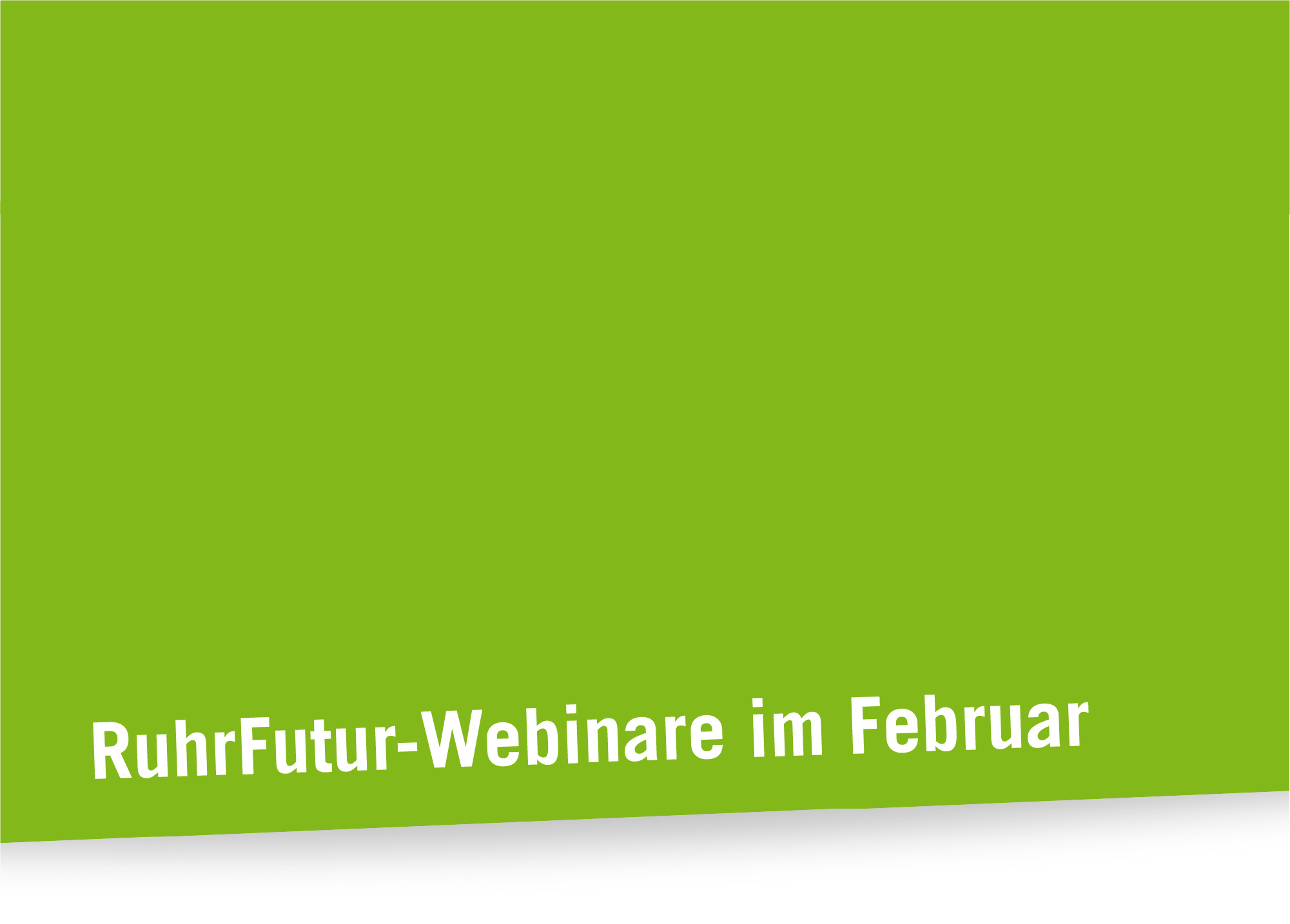 RuhrFutur-Webinare im Februar