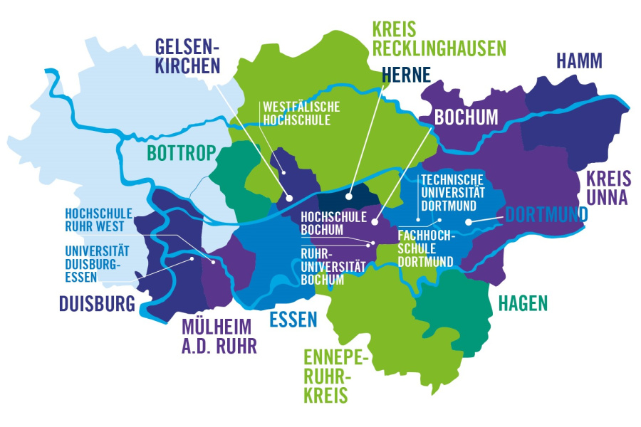 RuhrFutur-Karte Standorte 2024 Website