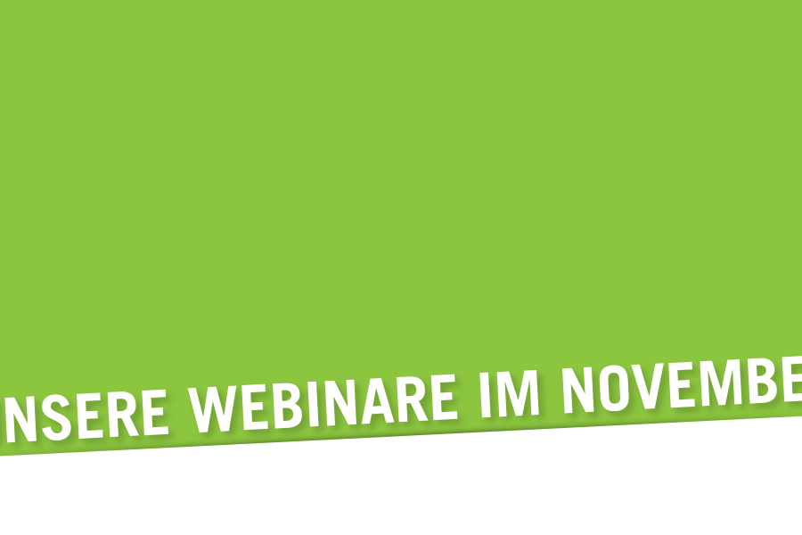 Text: Unsere Webinare im November