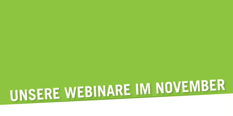 Text: Unsere Webinare im November